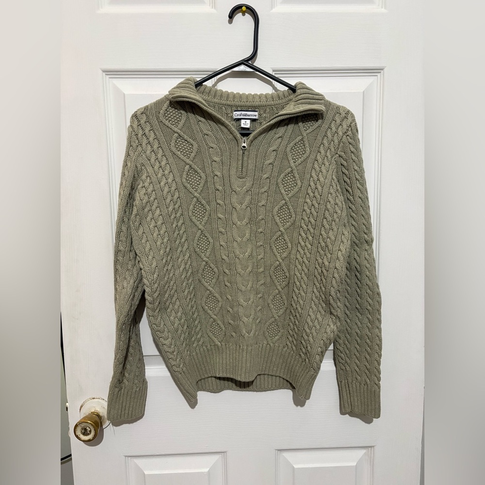 Croft & Barrow Women's Sage 1/4 Zip Sweater